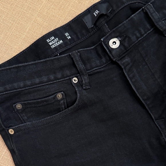 EUC Banana Republic Men's Dark Black Traveler denim - Picture 5 of 8